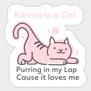 Karma is a Cat Sticker